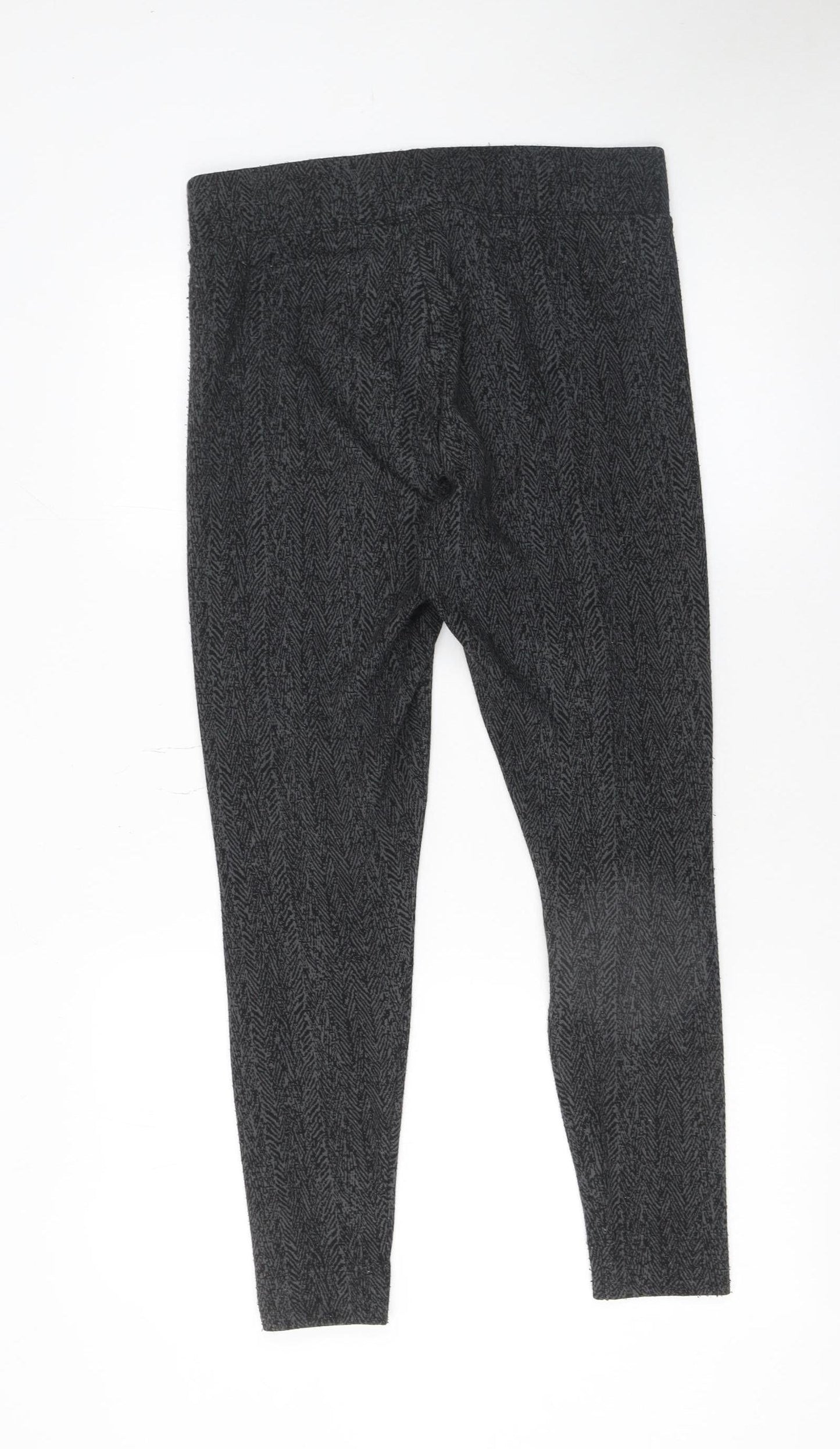 Marks and Spencer Womens Grey Herringbone Slim Leggings Size 12