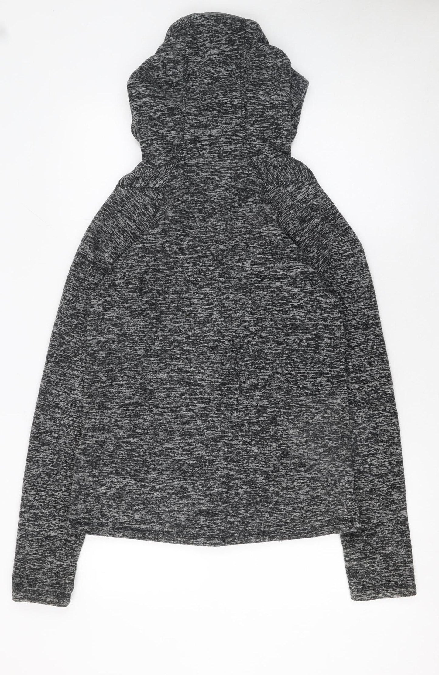 Roxy Women's Grey Full Zip Hoodie Small Polyester Hooded Sweatshirt