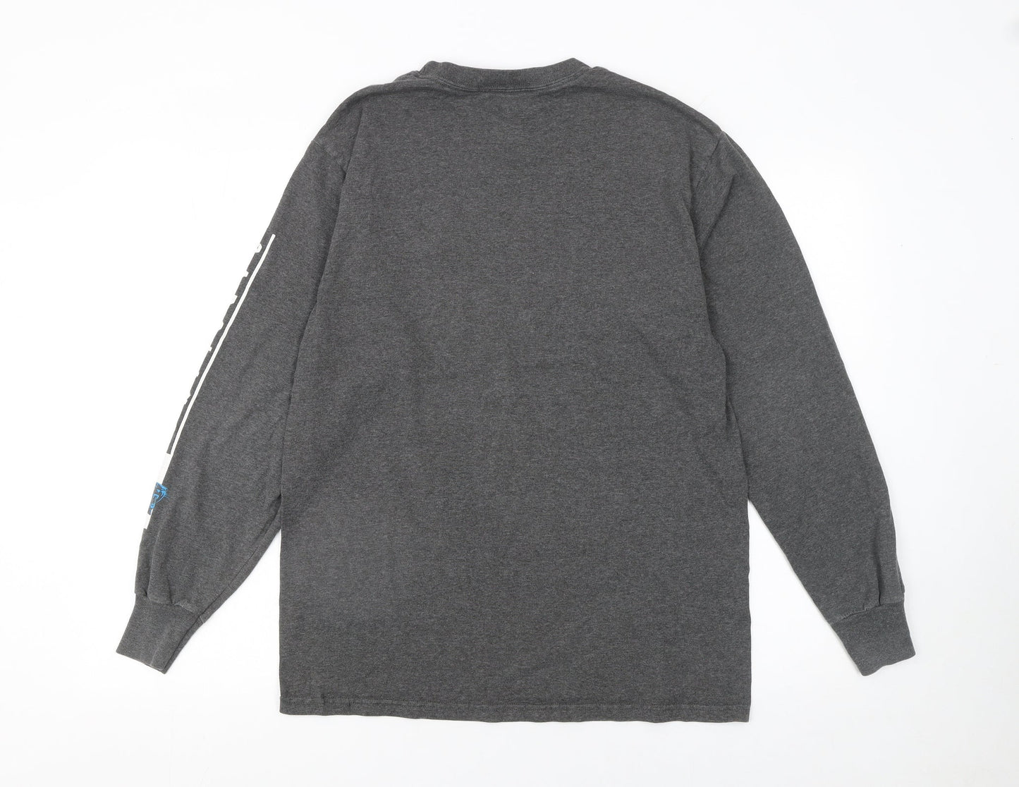 NFL Team Apparel Men’s Grey Carolina Panthers Long Sleeve Graphic T-Shirt Size M