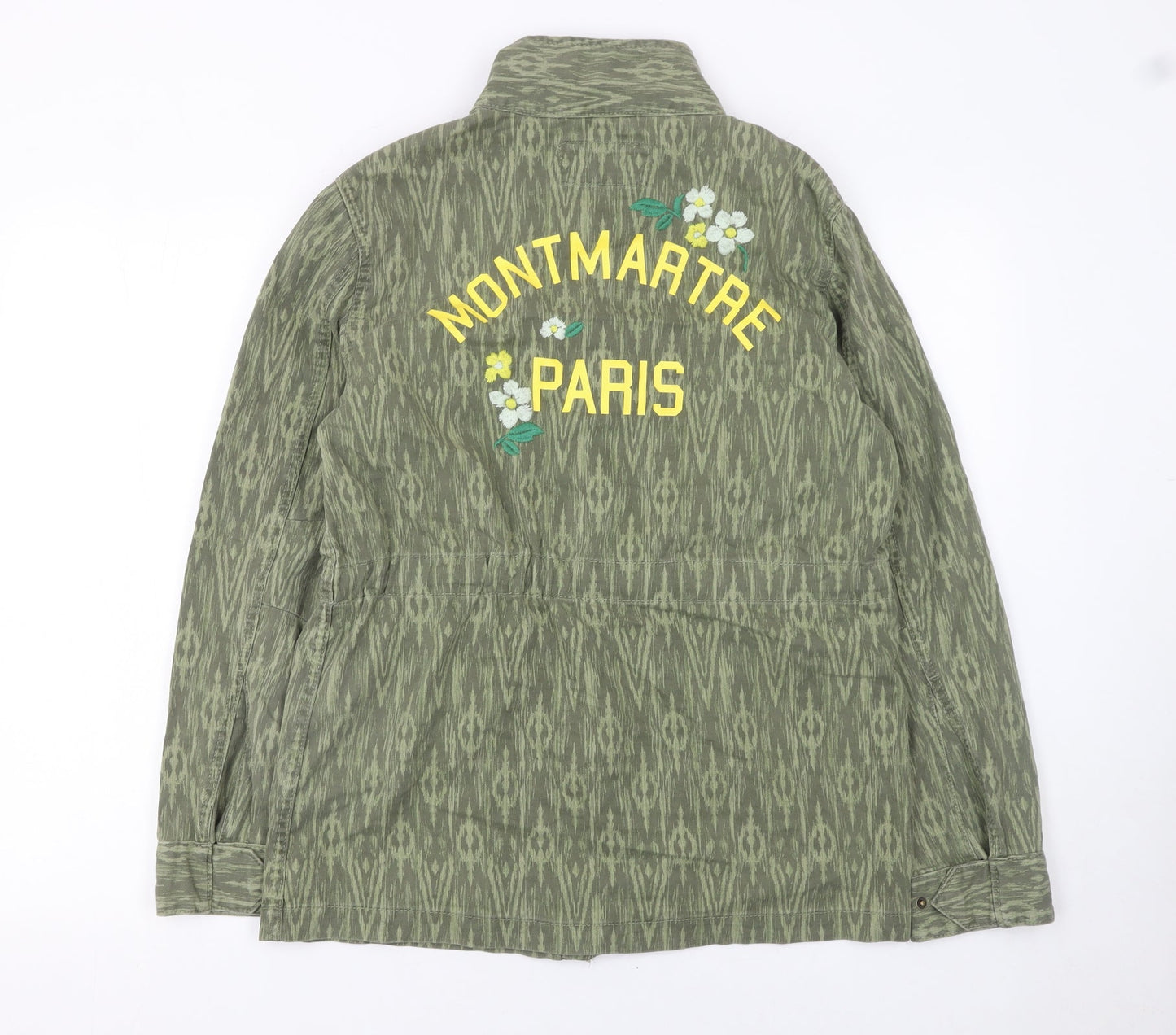 Marks and Spencer Women's Green Embroidered Military Jacket Size 6