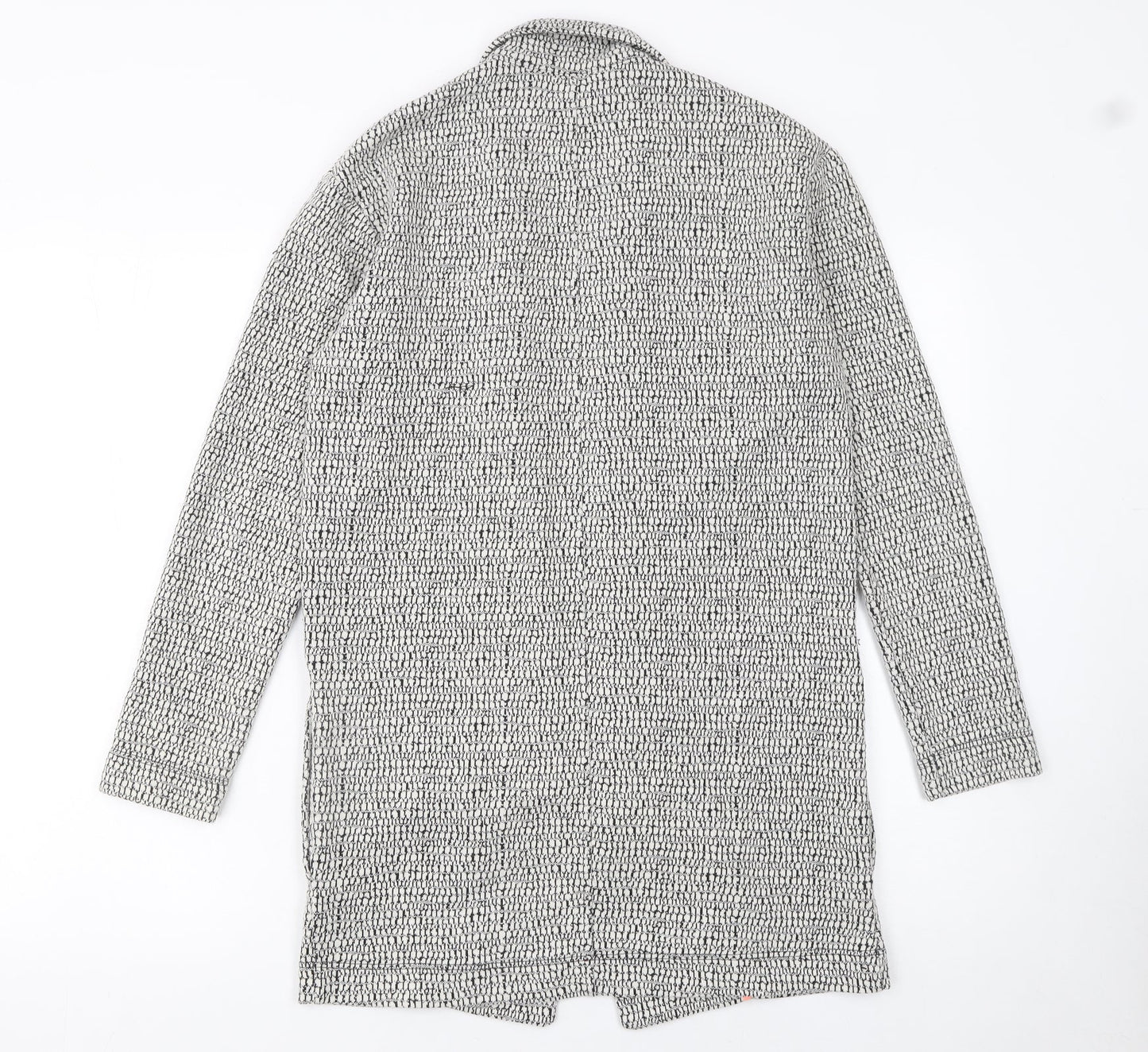Miss Selfridge Women’s Grey Textured Mid-Length Open Blazer Size 8