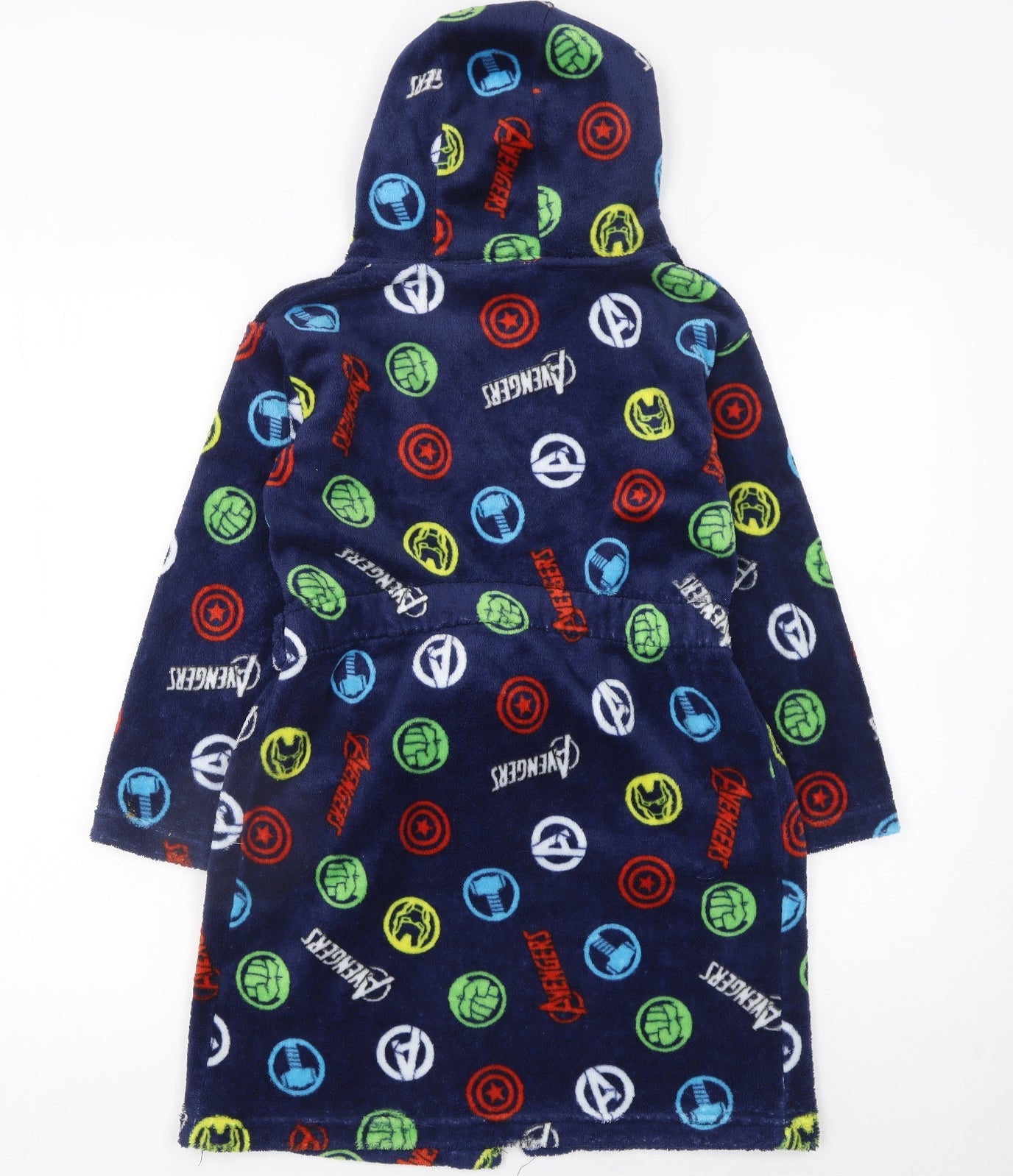 Marvel Boys Blue Fleece Avengers Hooded Robe 6-7 Years