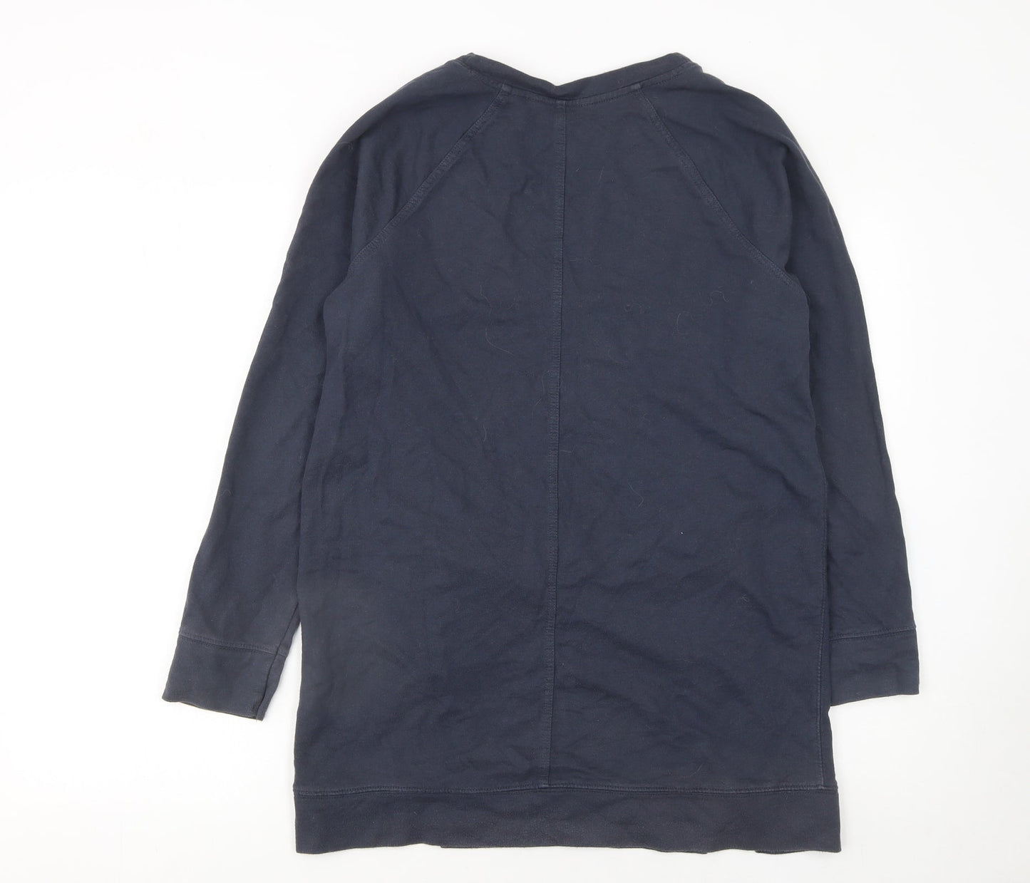 Next Womens Navy Blue Cotton Pullover Sweatshirt UK 10