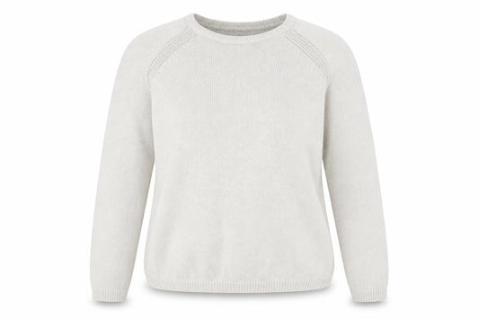 Isle Womens Beige Cotton Crew Neck Jumper Size 14 Long Sleeve