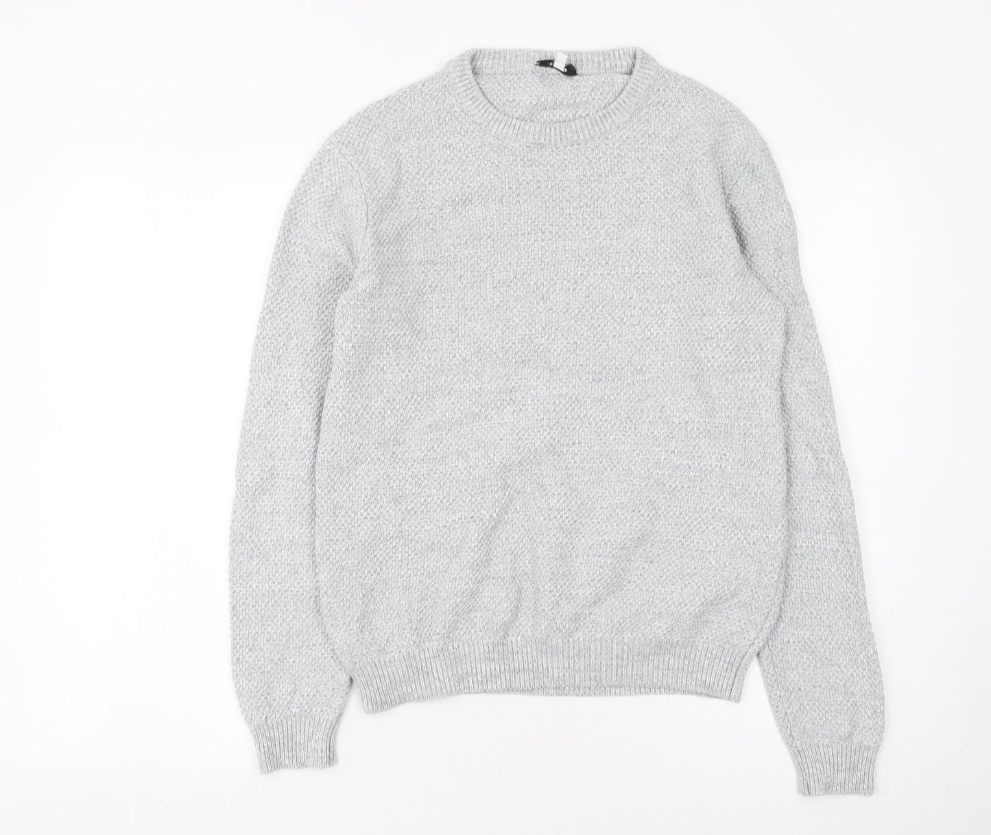 Reiss Men Grey Small Cotton Crew Neck Knit Jumper