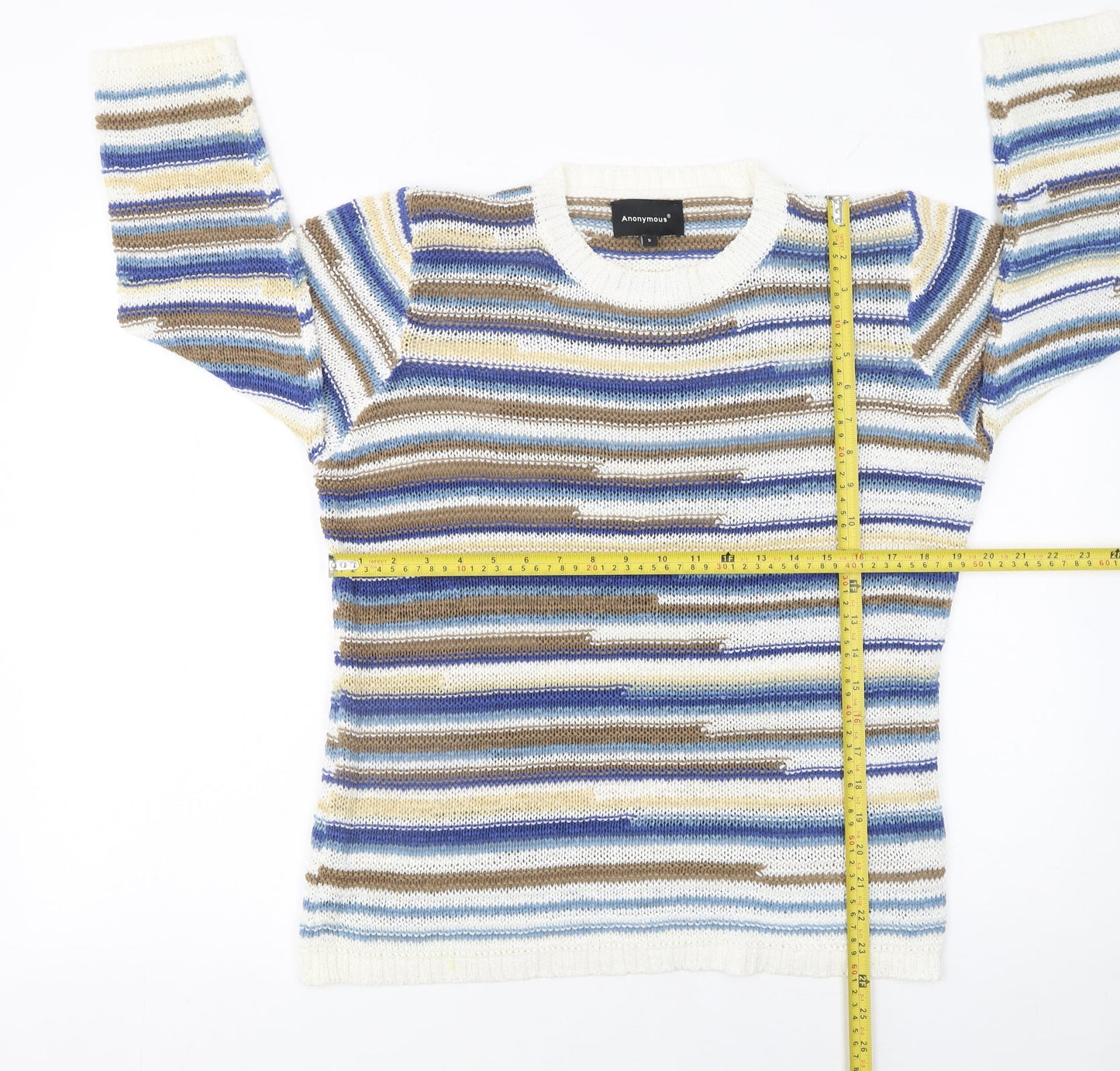 Anonymous Women’s Multicoloured Striped Knit Jumper Size S