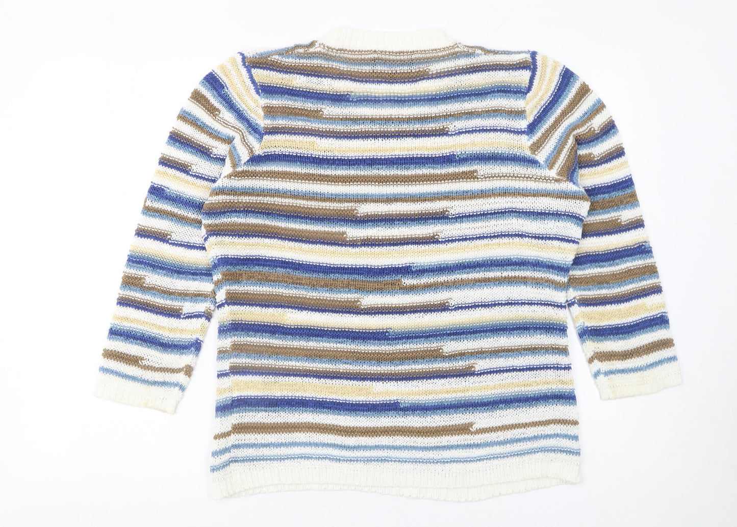 Anonymous Women’s Multicoloured Striped Knit Jumper Size S
