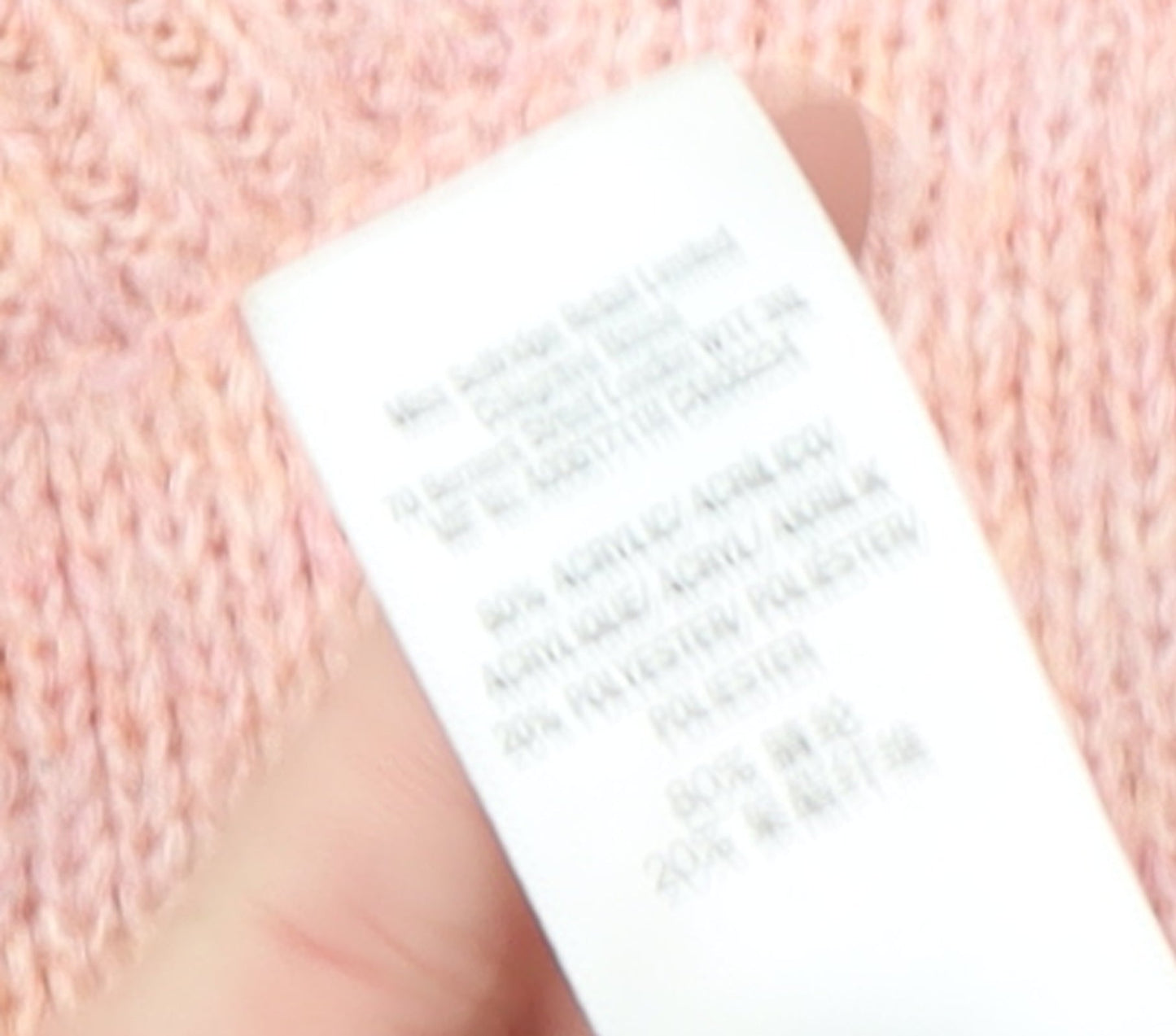 Miss Selfridge Women's Pink Check Crew Neck Pullover Jumper Size 8