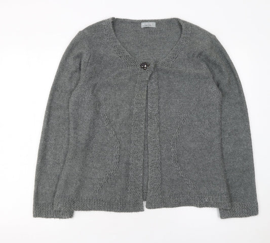 Marks and Spencer Per Una Women’s Grey Knit Cardigan L Long Sleeve