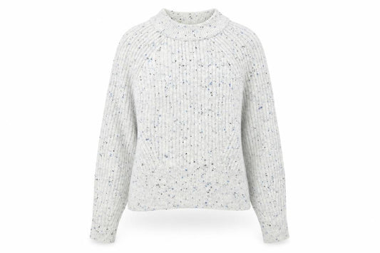 Marks & Spencer Women's Grey XS Chunky Knit Mock Neck Jumper