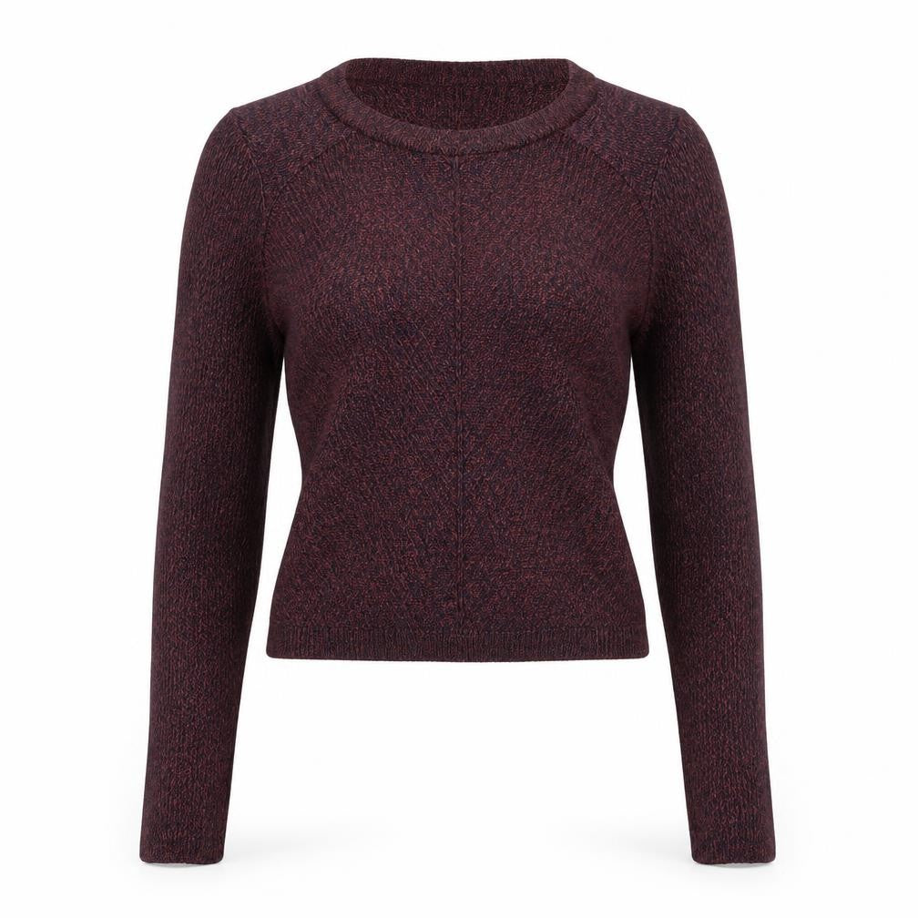 Topshop Womens Multicoloured Knit Long Sleeve Cropped Blouse Size 8