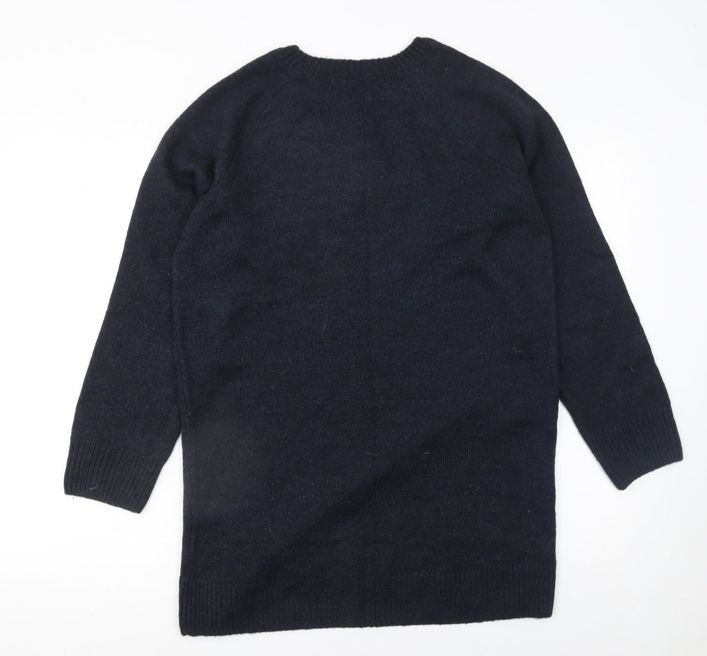 Tu Women's Navy Star Pattern Pullover Jumper Size 14 Acrylic Blend