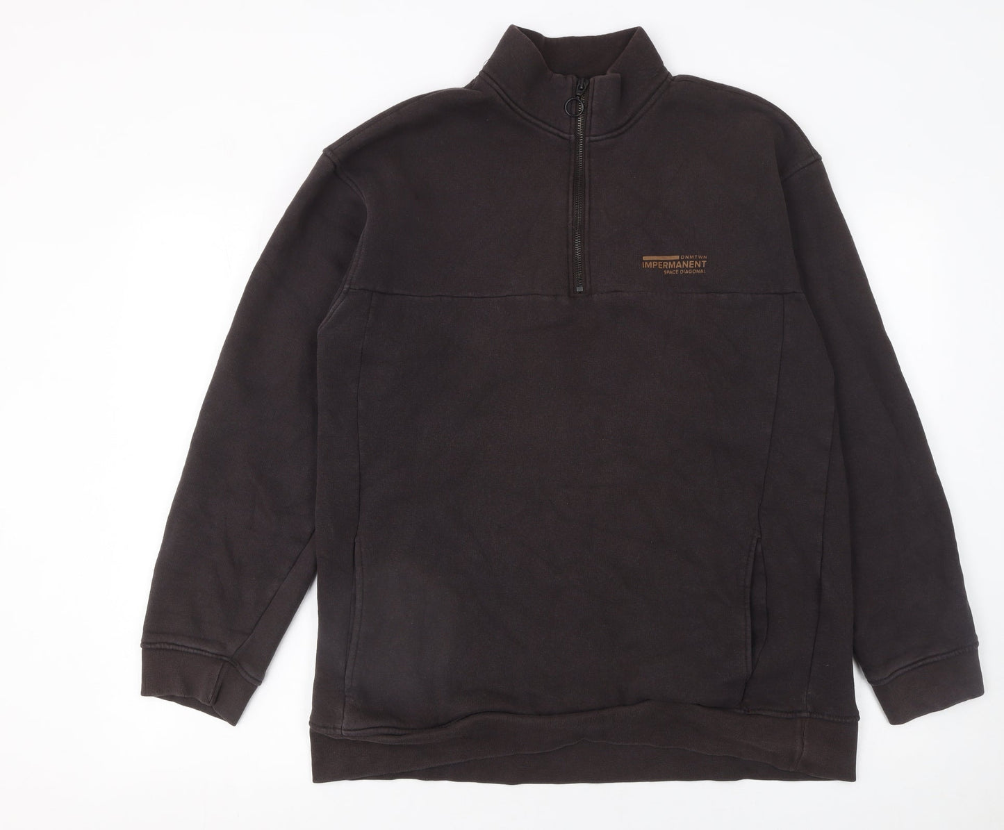 LCW Casual Men's Brown XL 1/4 Zip Pullover Sweatshirt