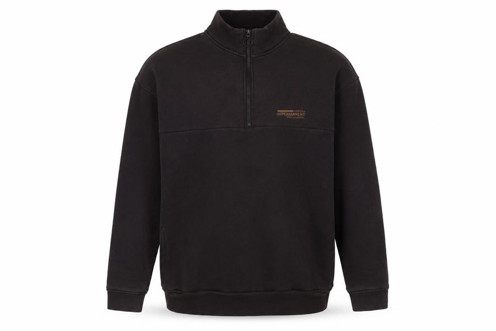 LCW Casual Men's Brown XL 1/4 Zip Pullover Sweatshirt