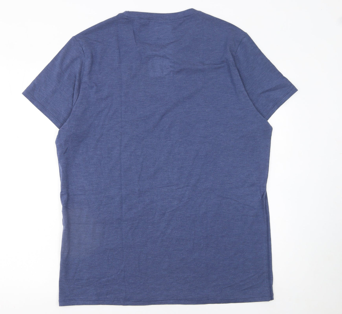 Marks and Spencer Men’s Blue Thermal Short Sleeve Crew Neck T-Shirt XL
