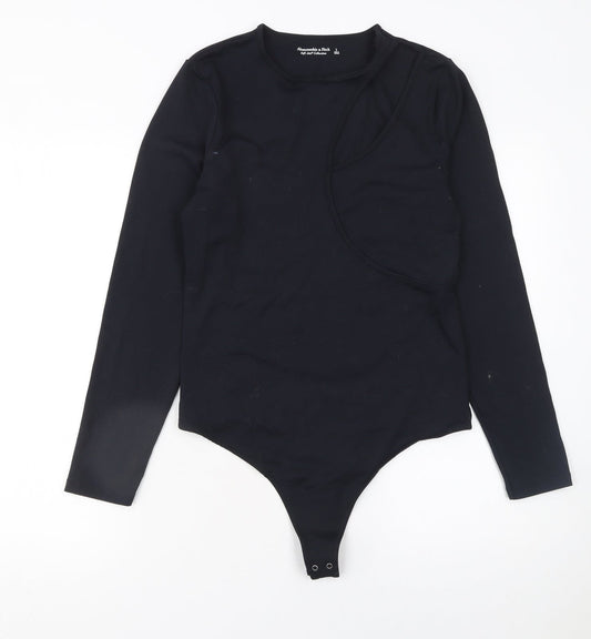 Abercrombie & Fitch Women’s Black Bodysuit Long Sleeve L Soft Stretch