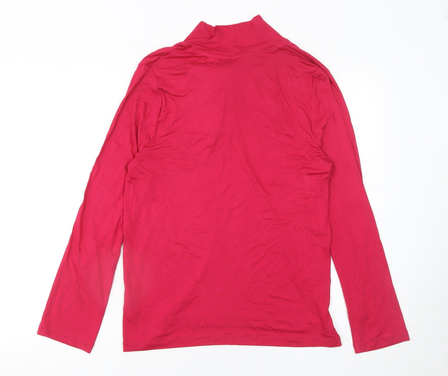 Marks and Spencer Women’s Red Long Sleeve Bow Neck Blouse Size 12