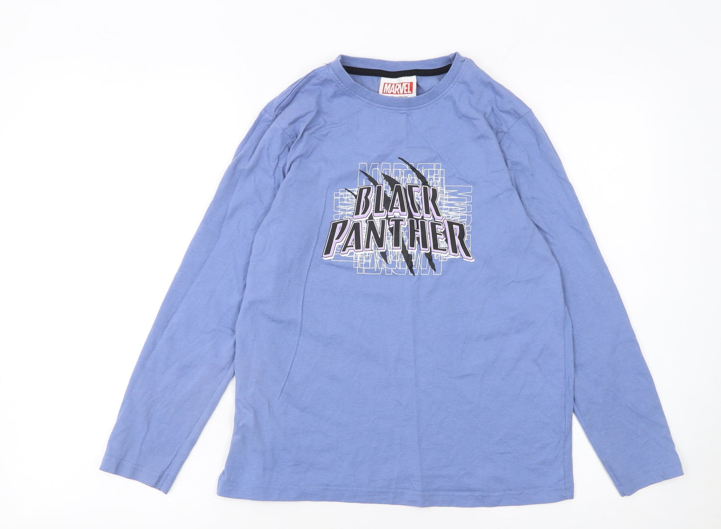 Marvel Boys Blue Long Sleeve Black Panther T-Shirt 11-12 Years Cotton