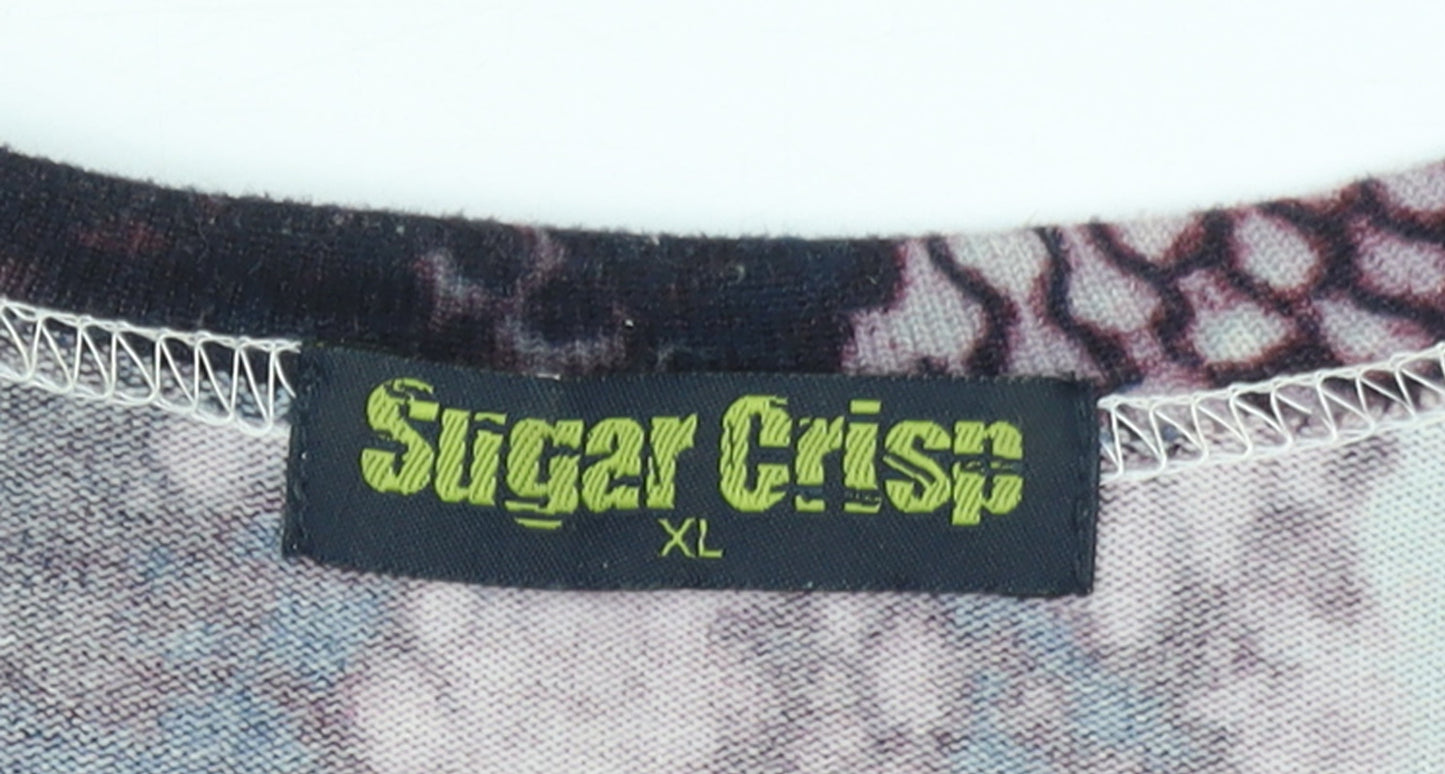 Sugar Crisp Women’s Multicoloured XL 3/4 Sleeve Stretch T-Shirt