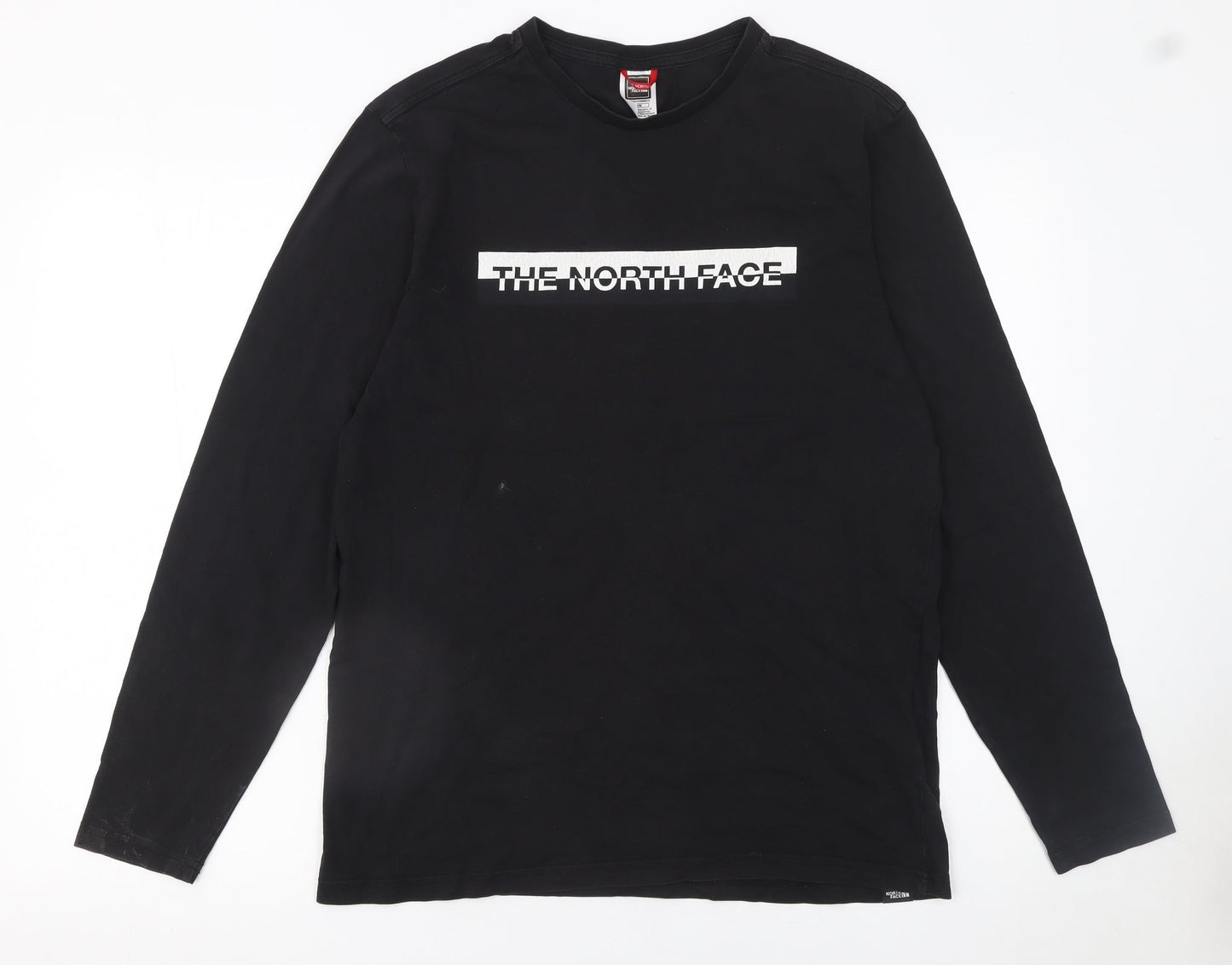 The North Face Men's Black Long Sleeve Cotton Logo T-Shirt Size M