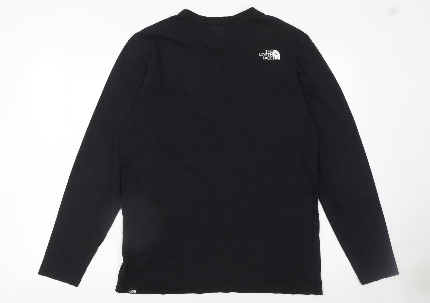 The North Face Men's Black Long Sleeve Cotton Logo T-Shirt Size M
