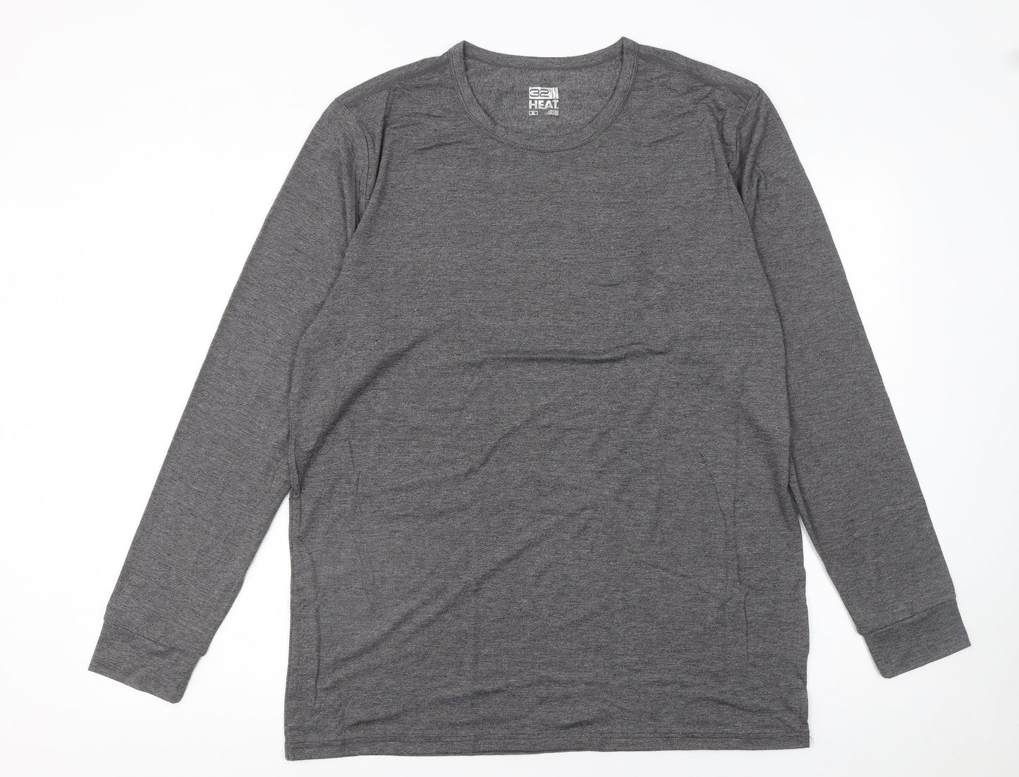 32 Degrees Heat Men's Grey Long Sleeve Thermal T-Shirt XL