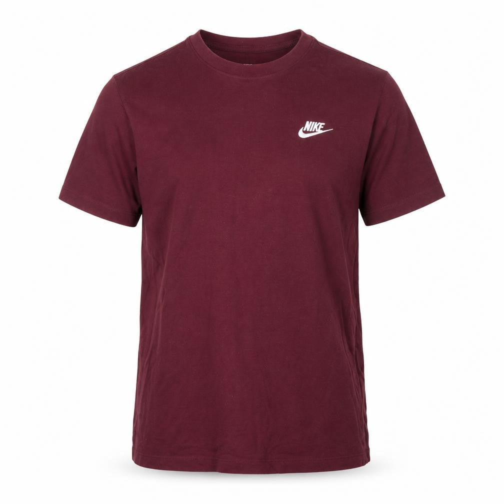 Nike Men's Red Small Crew Neck Cotton T-Shirt