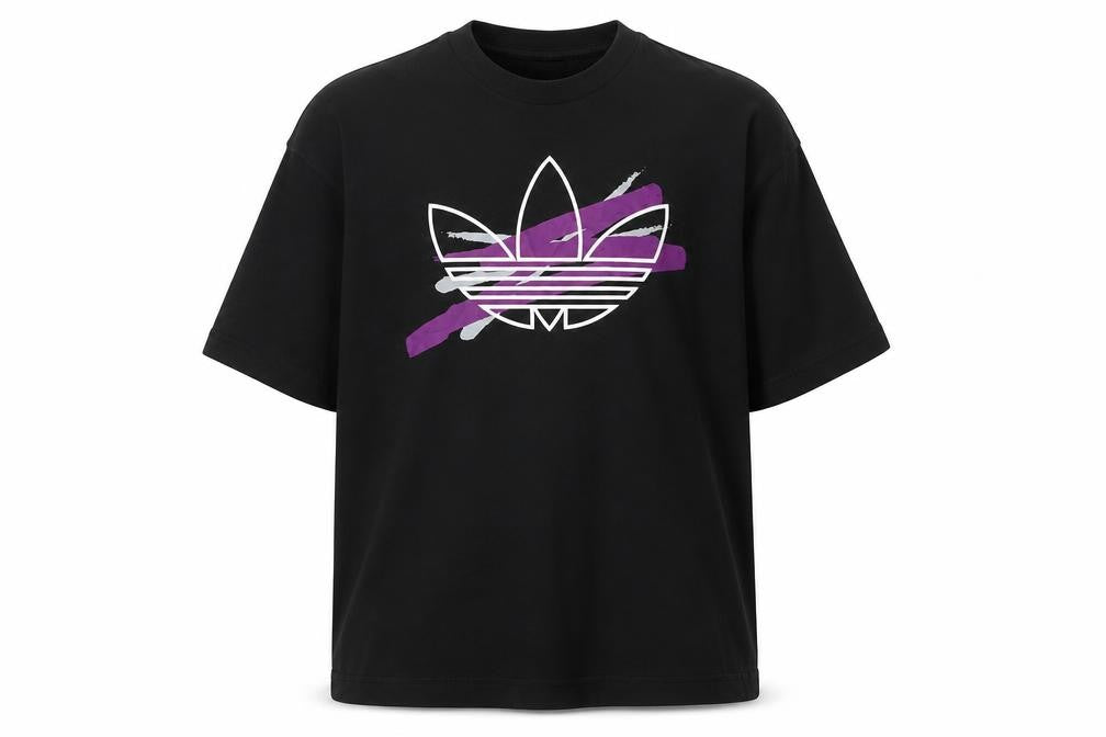adidas Men’s Black Graphic Cotton T-Shirt Size S Regular Fit