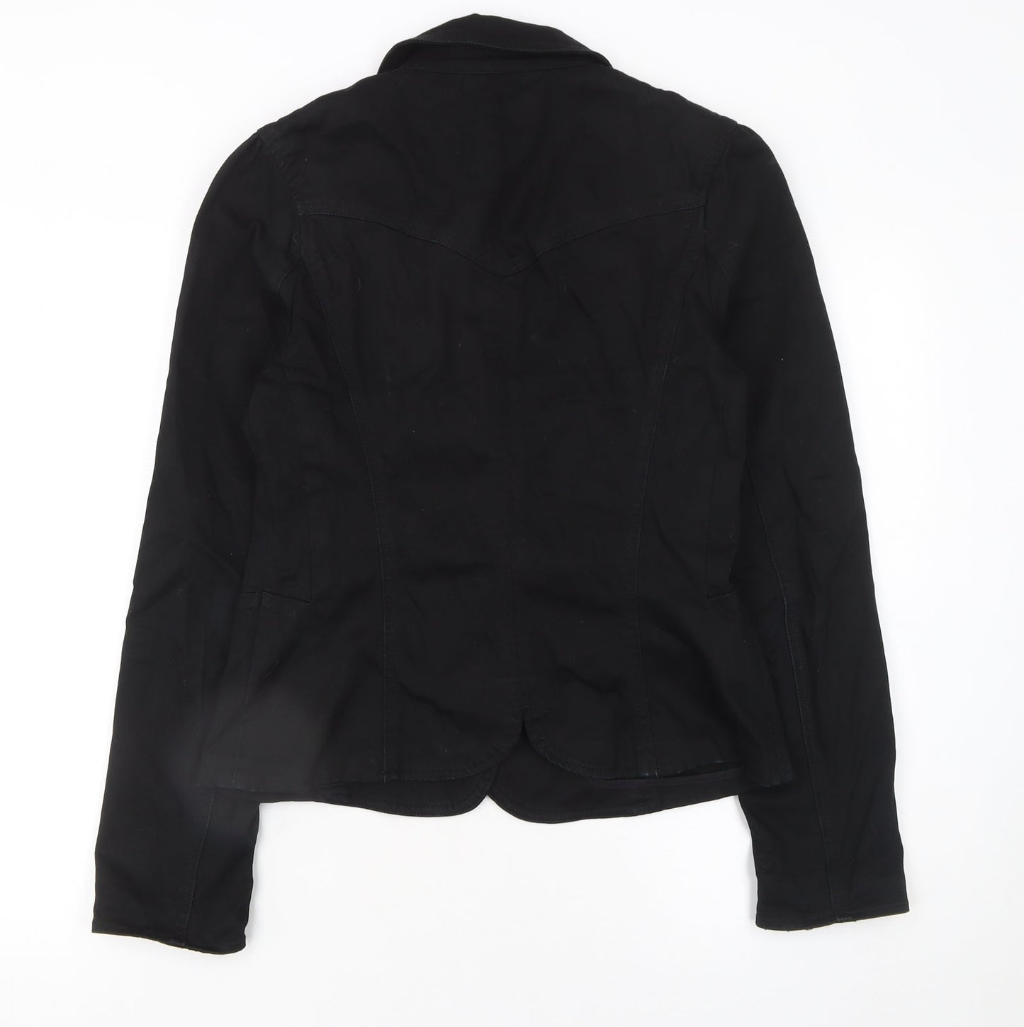 Miss Selfridge Women Black Size 12 Cotton Blend Suit Jacket