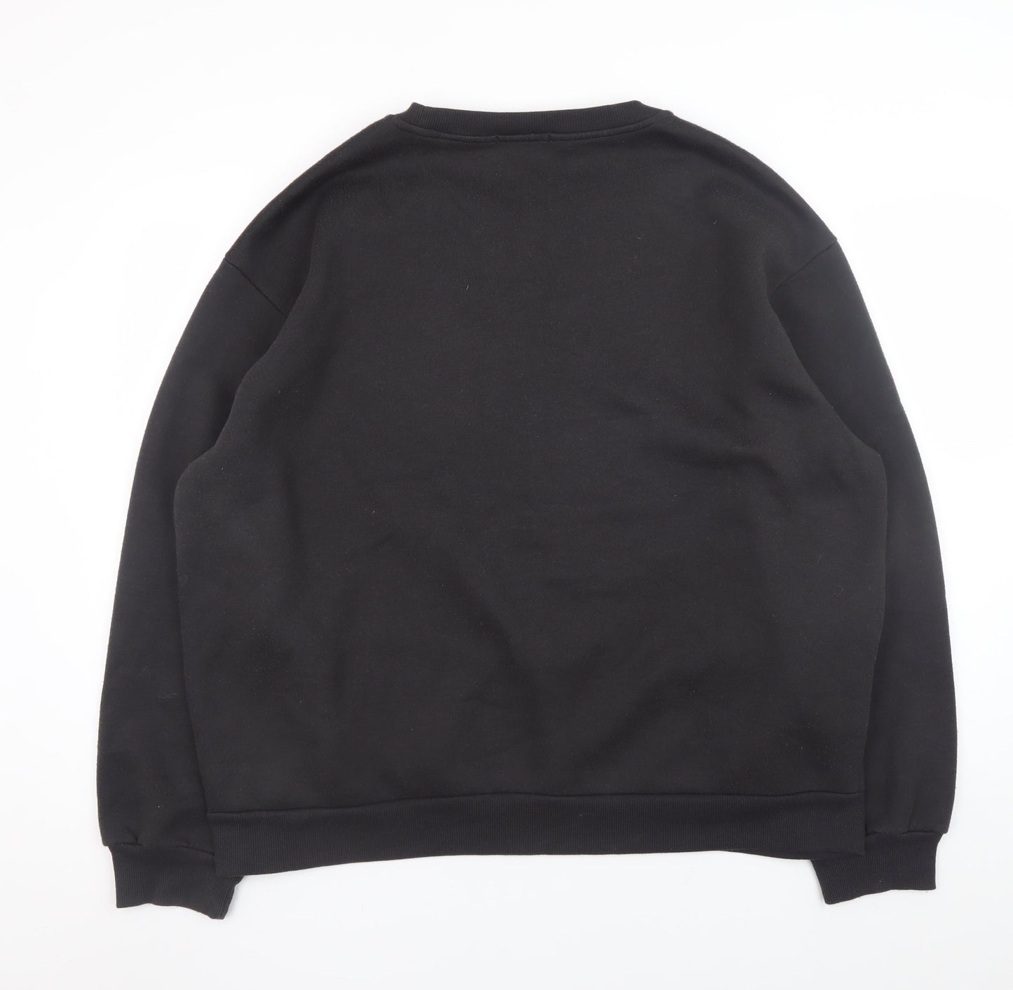 DAZY Men's Black Graphic Rock Eagle Crew Neck Sweatshirt XL