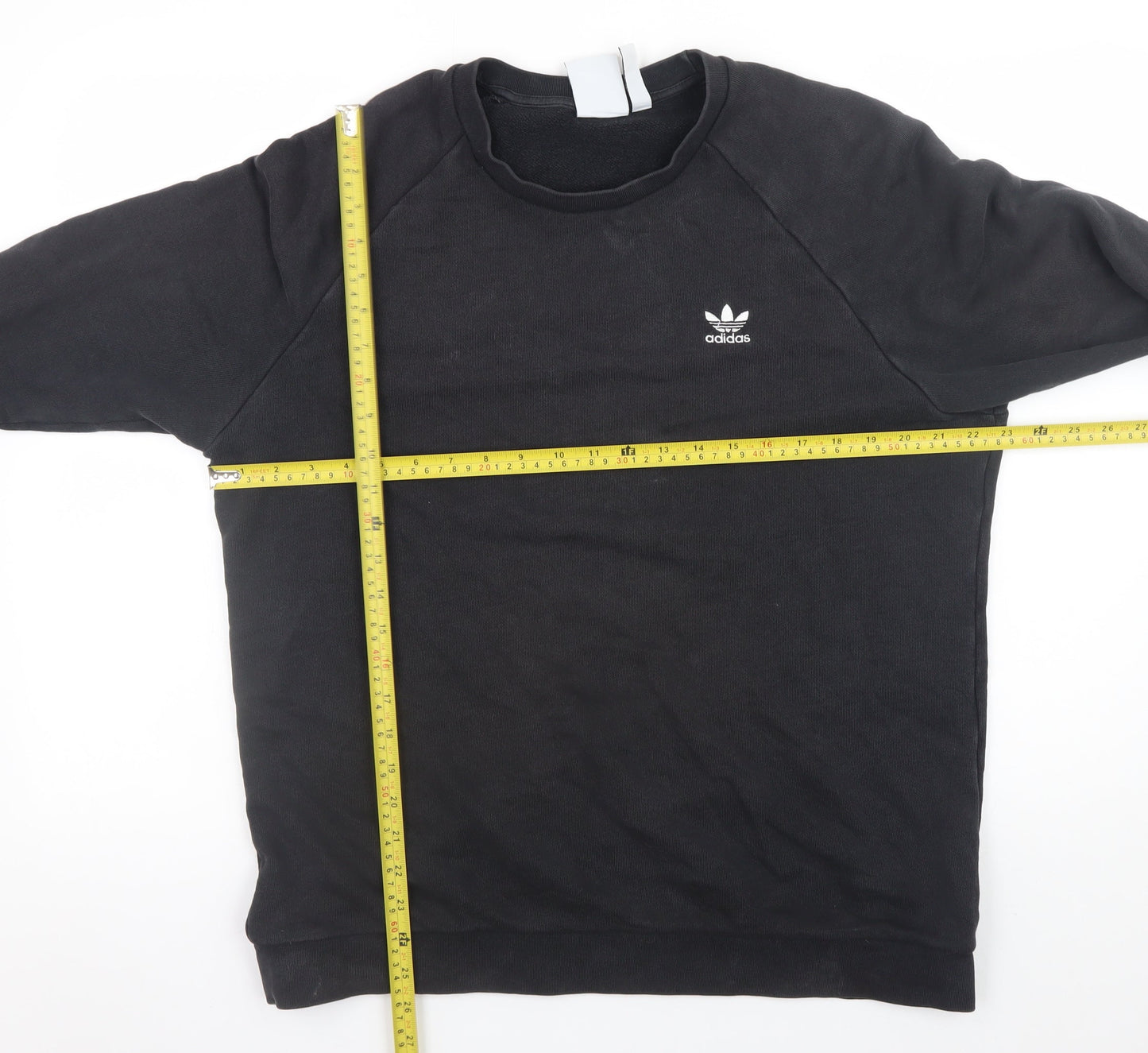 Adidas Men's Black Crew Neck Pullover Sweatshirt L Regular Fit