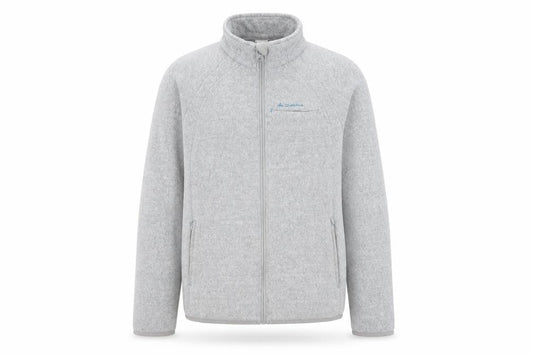 Quechua Men Grey Fleece Full Zip Outdoor Jacket Size L