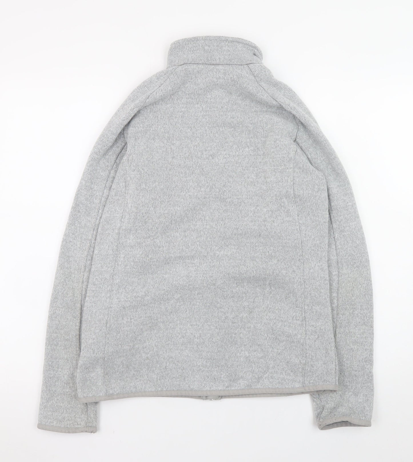 Quechua Men Grey Fleece Full Zip Outdoor Jacket Size L