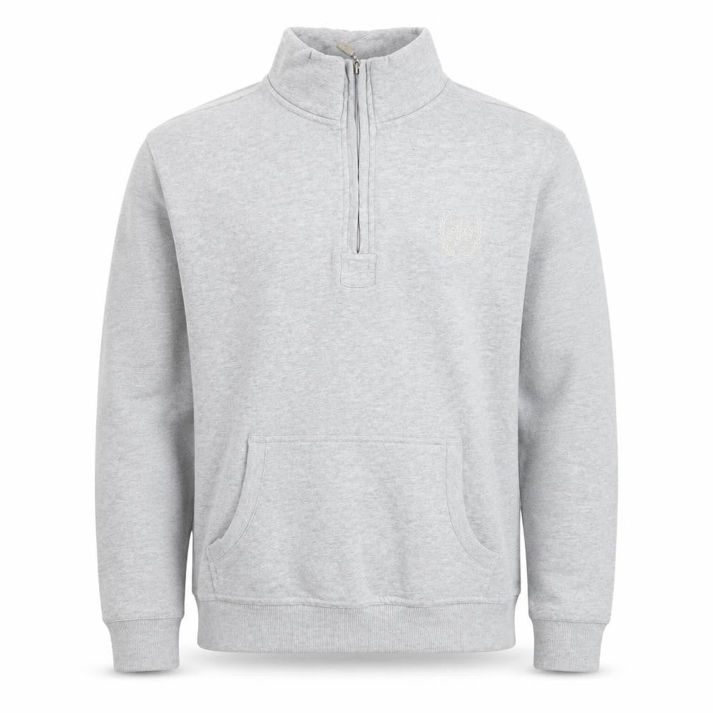 Atlantic Bay Men’s Grey 1/4 Zip Pullover Sweatshirt L