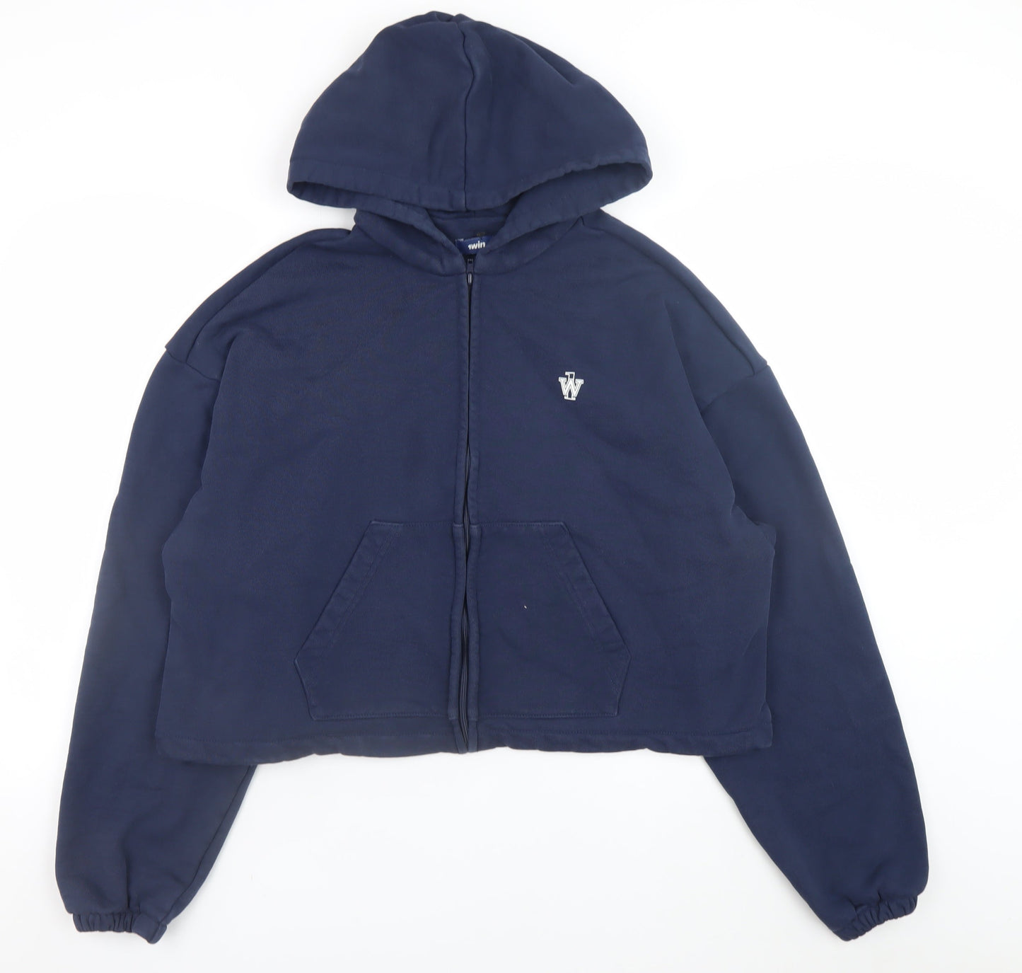 Twin Unisex Blue Full Zip Relaxed Fit Hoodie One Size
