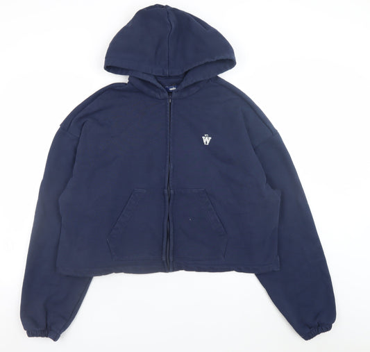 Twin Unisex Blue Full Zip Relaxed Fit Hoodie One Size