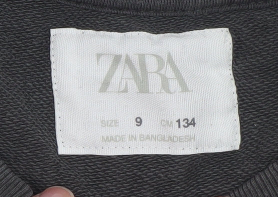 Zara Boys Grey 'Create Art' Graphic Pullover Sweatshirt - 9 Years
