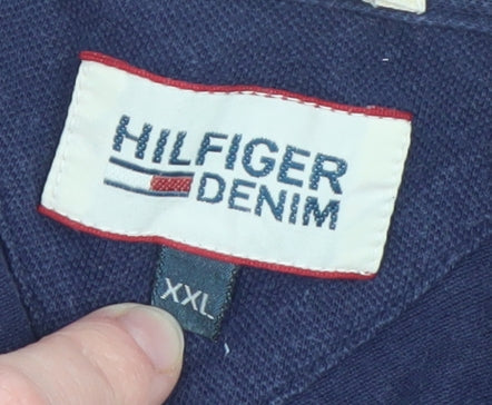 Tommy Hilfiger Men’s Blue 2XL Classic Cotton Short Sleeve Polo Shirt