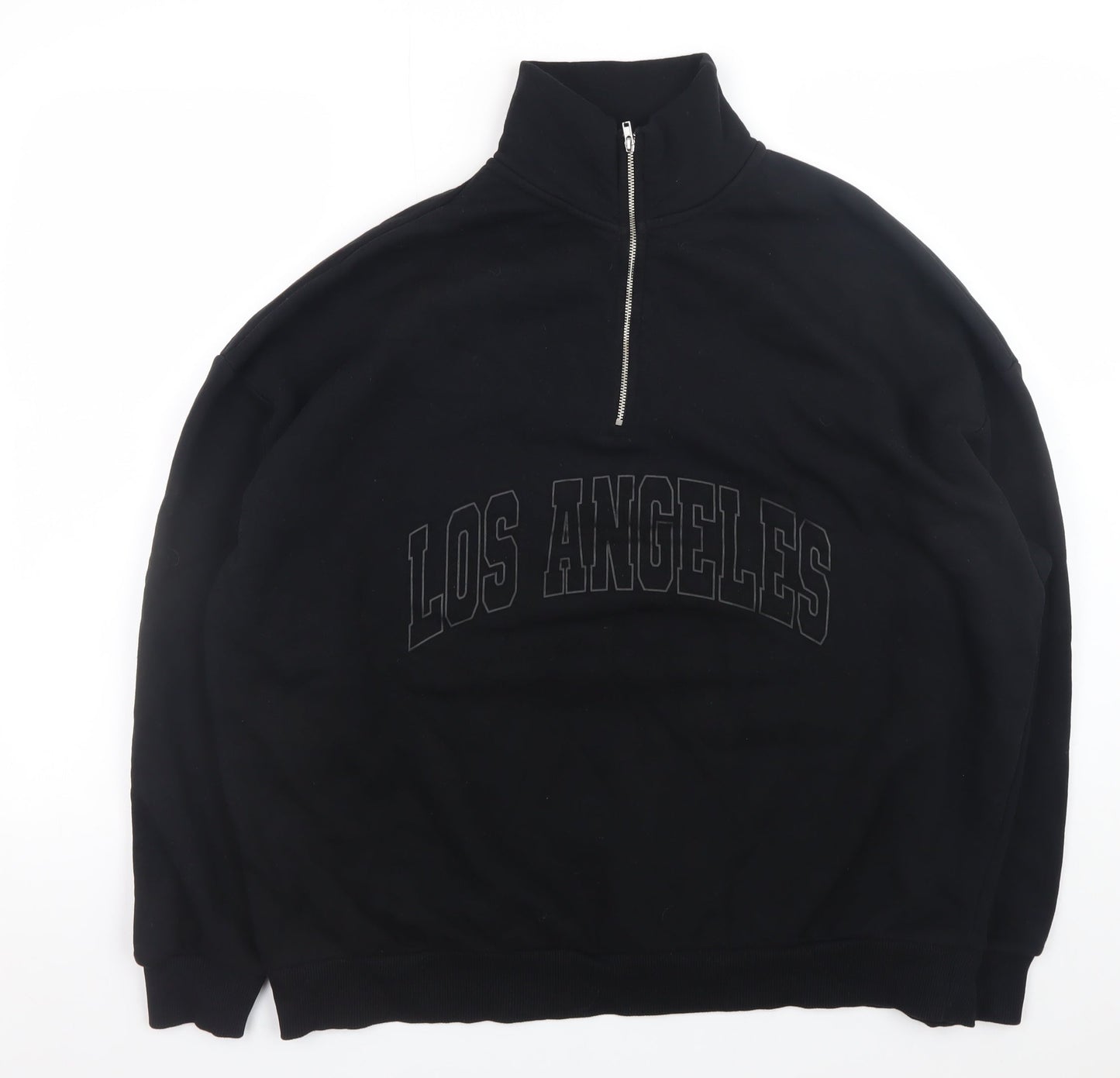 Primark Women’s Black 1/4 Zip Los Angeles Sweatshirt Size M 12-14