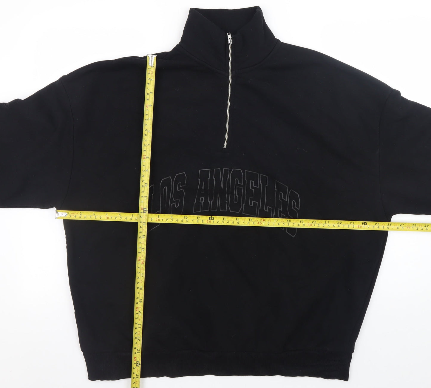 Primark Women’s Black 1/4 Zip Los Angeles Sweatshirt Size M 12-14