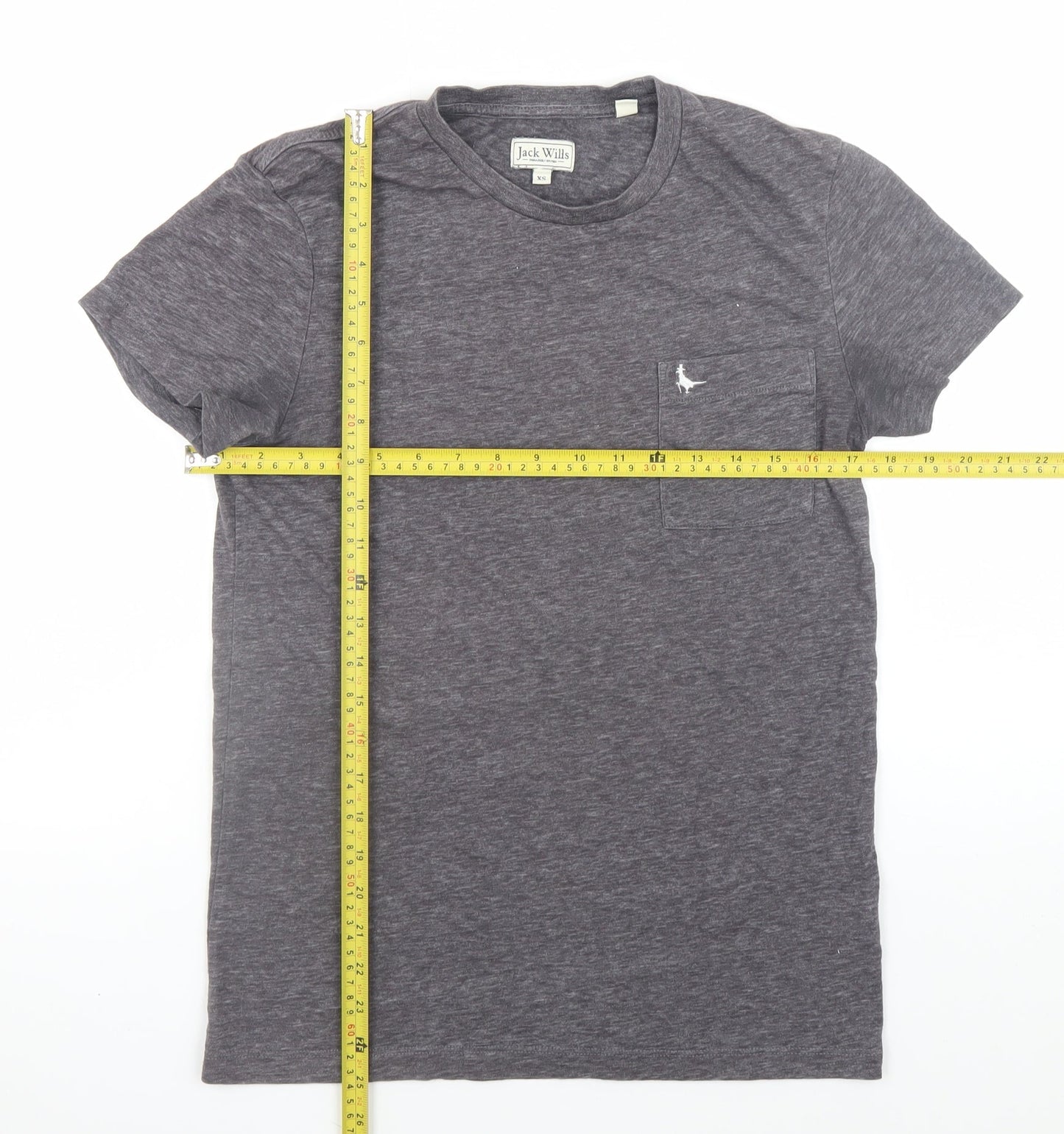 Jack Wills Men's Grey XS Crew Neck Cotton Short Sleeve T-Shirt