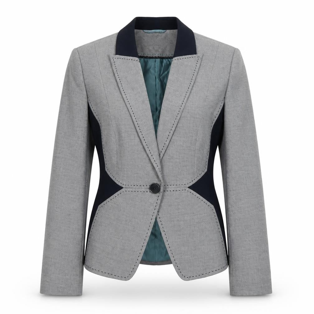 Marks & Spencer Womens Grey Size 10 Slim Fit Blazer Jacket
