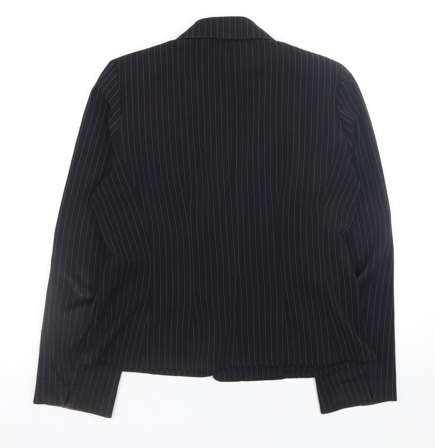 FRAME-WORK Women's Black Pinstripe Blazer Jacket UK 14