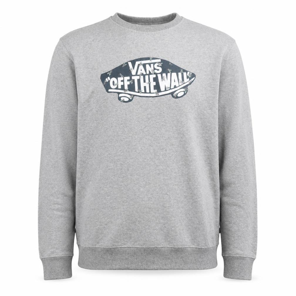 Vans Men's Grey Crew Neck Logo Pullover Sweatshirt Size Large