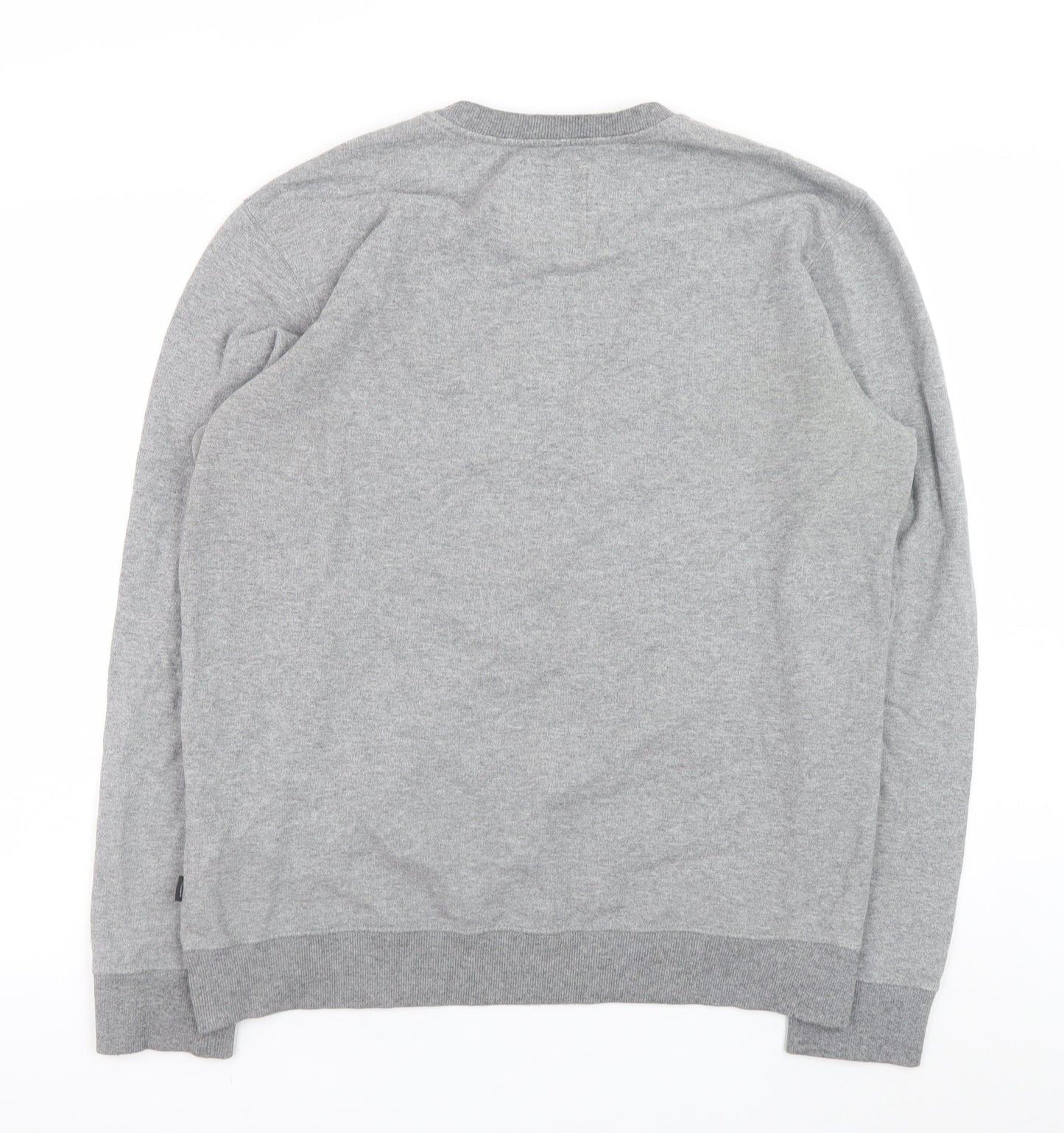 Vans Men's Grey Crew Neck Logo Pullover Sweatshirt Size Large