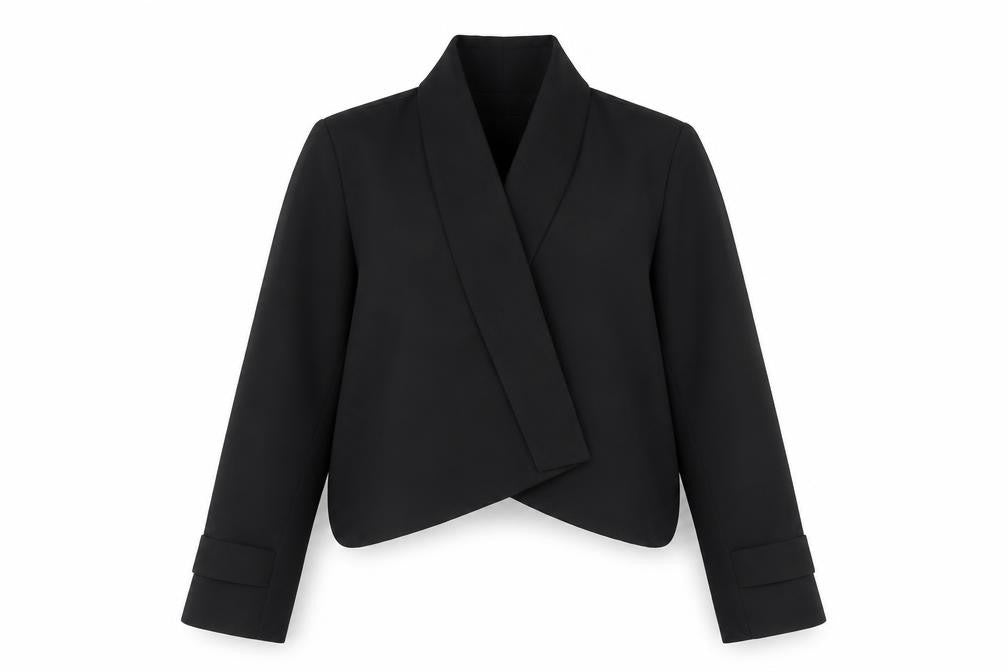 Maggie + Me Women's Black Cropped Blazer Jacket Size M