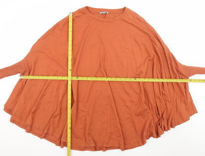 Back view of COS Women Brown Cotton Relaxed Tunic Blouse, size 12