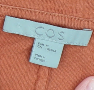 COS Women Brown Cotton Relaxed Tunic Blouse Size 12