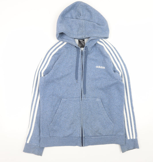 adidas Men's Blue Full Zip Hoodie Size L Sportswear