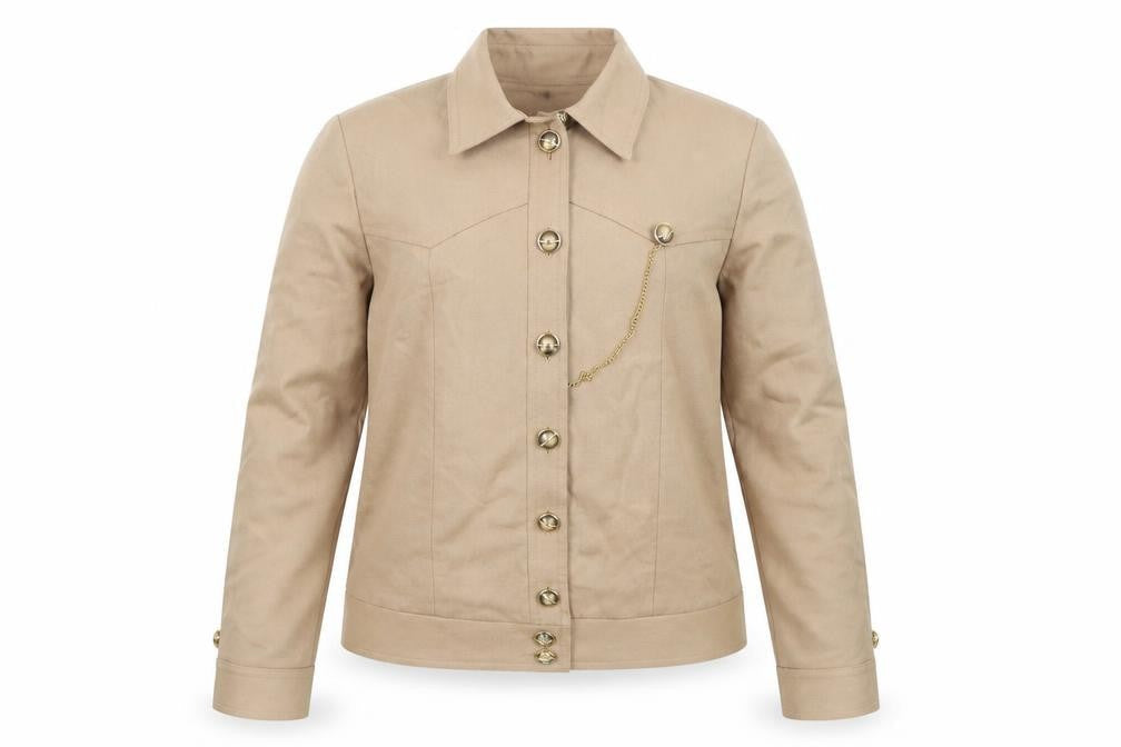 Riddella Girls Beige Wool Button-Up Jacket Size 14 Classic Style